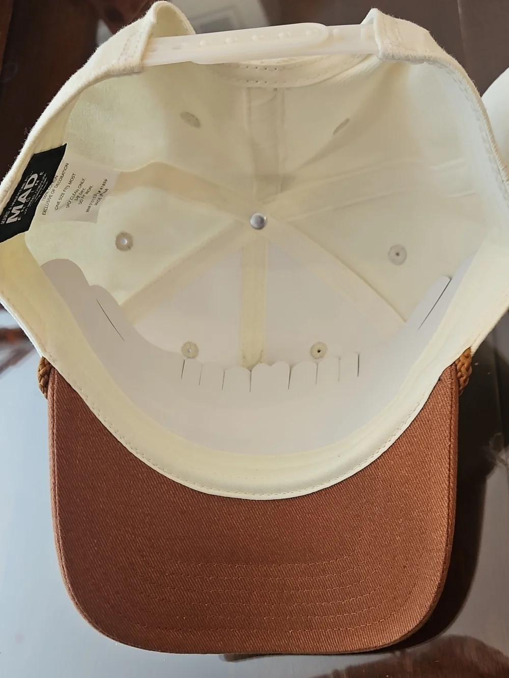 Just Add Bourbon Two-Tone Trucker Cap - Cream & Brown